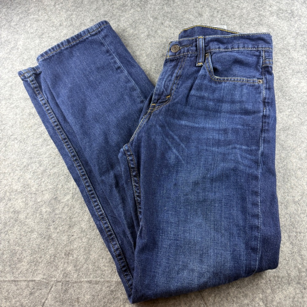 Levis 514 Straight Fit Jeans Mens W30 L32 Dark Wash Blue Denim 00514-0308